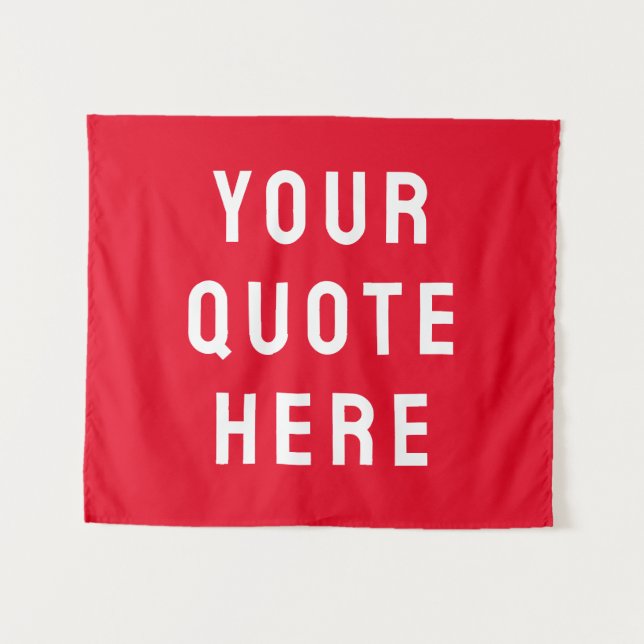 Custom Quote Banner Personalized Your Quote Wall Tapestry (Front (Horizontal))