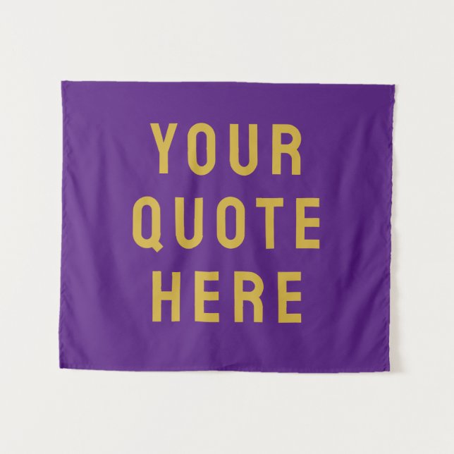 Custom Quote Banner Personalized Your Quote Wall Tapestry (Front (Horizontal))