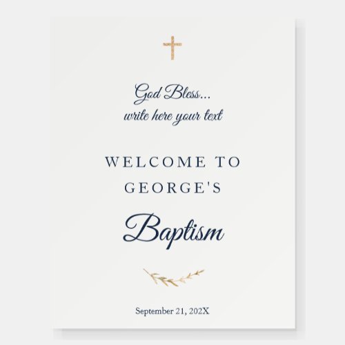 Custom quote Baptism Religious event welcome sign