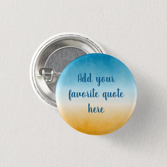 Custom Quote Beach Button (Front & Back)