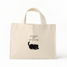 Custom Quote Black Cat Introvert But Interesting 