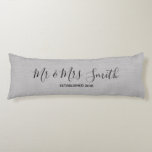 Custom quote body pillow<br><div class="desc">Edit the text on this rustic body cushion. Perfect unique gift for any bride and groom</div>