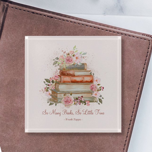 Custom Quote Books and Vintage Pink Roses Paperweight (In situ)