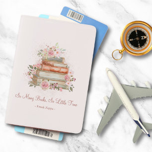 Custom Quote Books and Vintage Pink Roses Passport Holder