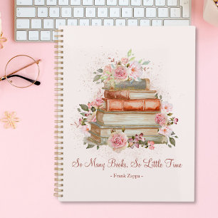 Custom Quote Books and Vintage Pink Roses Planner