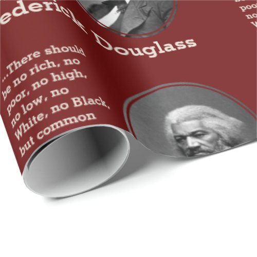 Custom Quote Burgundy FREDERICK DOUGLASS Wrapping Paper