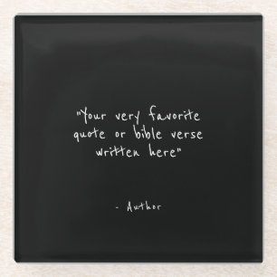 Custom quote - create your own black glass coaster