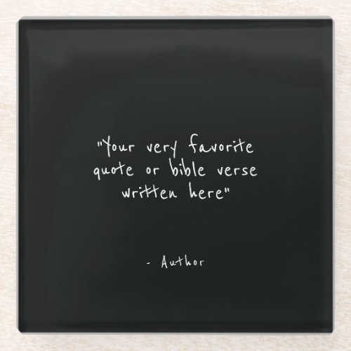 Custom quote - create your own black glass coaster