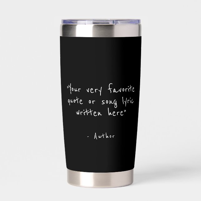 Custom quote - create your own black  insulated tumbler (Front)