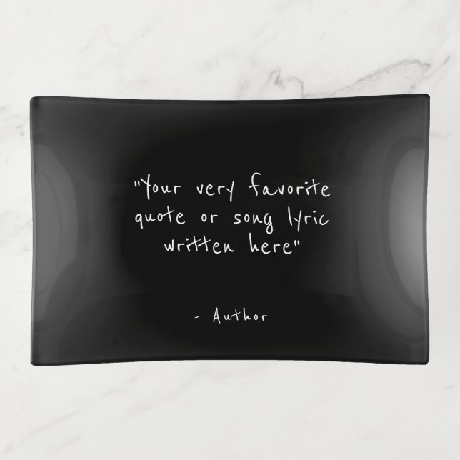 Custom quote - create your own black trinket tray (Front)