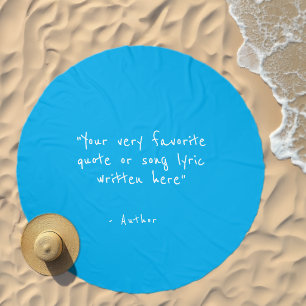 Custom quote - create your own blue beach towel