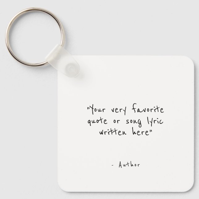 Custom quote - create your own  keychain (Front)