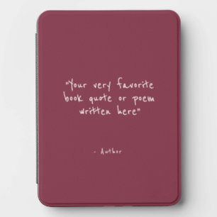 Custom quote - create your own maroon Kindle Cover