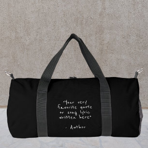 Custom quote - create your own minimalist duffle bag