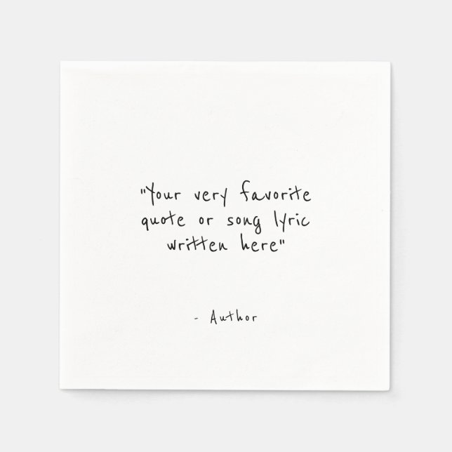 Custom quote - create your own  napkins (Front)