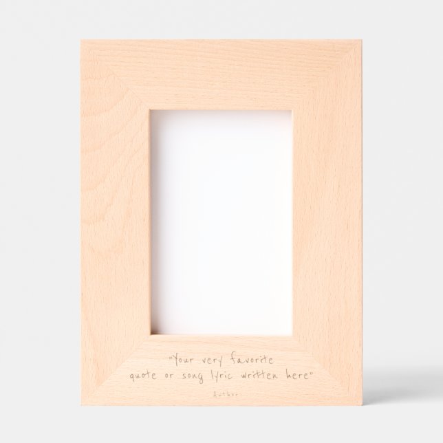 Custom quote - create your own portrait engraved frames (Front)
