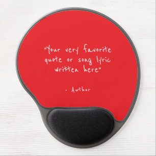 Custom quote - create your own red gel mouse pad