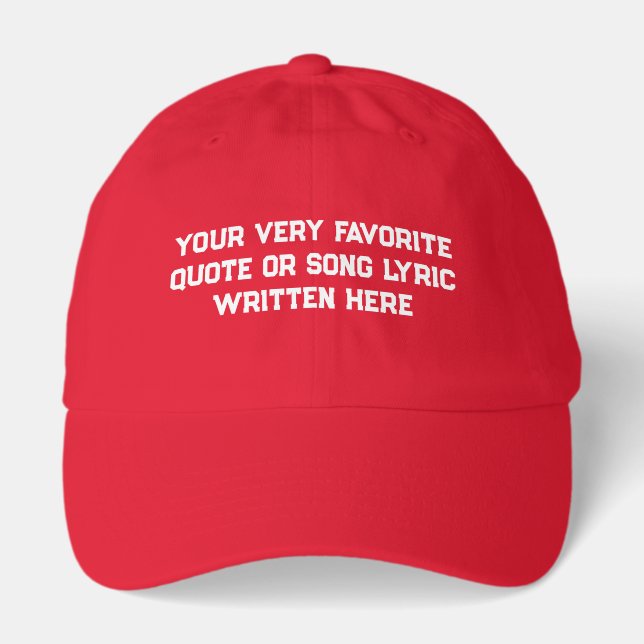 Custom quote - create your own red hat (Front)
