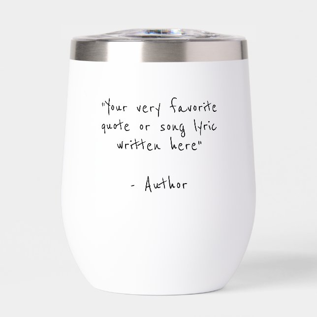 Custom quote - create your own  thermal wine tumbler (Front)
