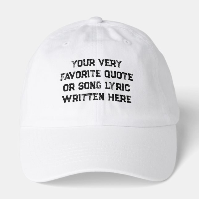 Custom quote - create your own white hat (Front)
