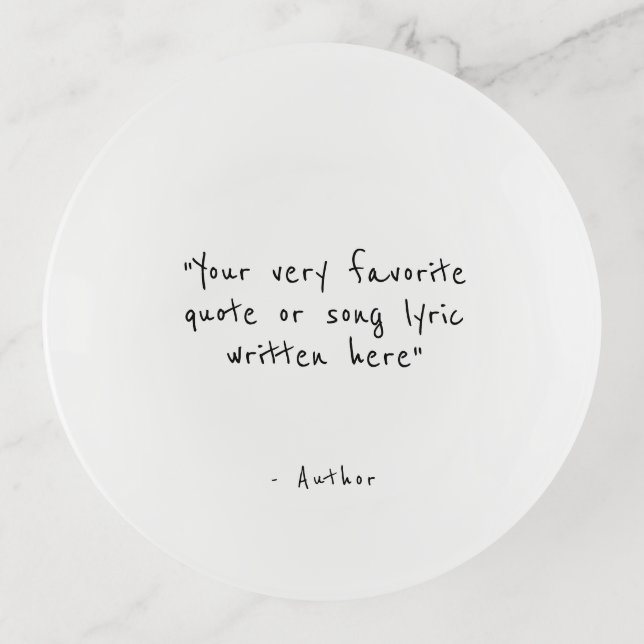Custom quote - create your own white trinket tray (Front)