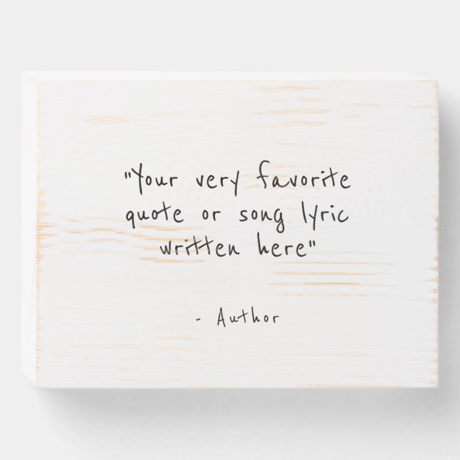 Custom quote - create your own  wooden box sign (Front Horizontal)