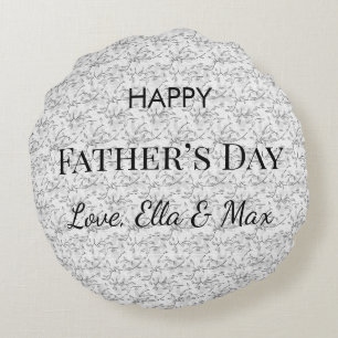 Custom Quote Design for Dad’s Special Day Round Pillow