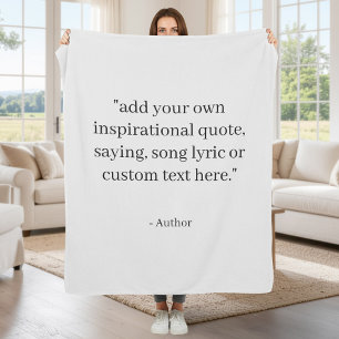 Custom Quote Fleece Blanket