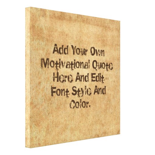 Custom quote, make your own canvas print Zazzle