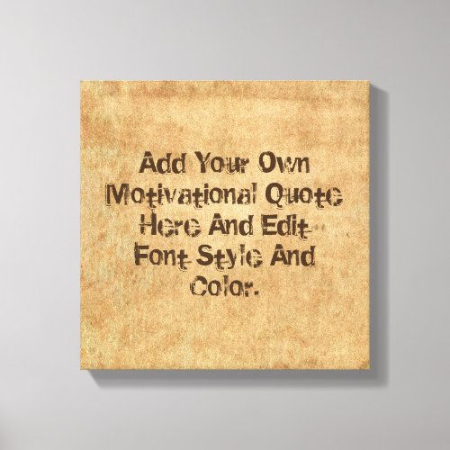 Custom quote make your own canvas print