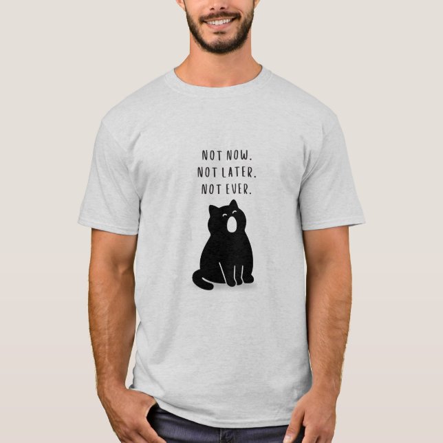 Custom Quote Minimalist Cat Introvert Men’s T-Shirt (Front)