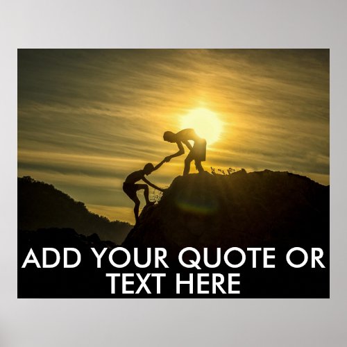 Custom Quote Motivational Poster_ Mountain Summit Poster