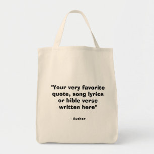 Custom quote or bible verse - create your own  tote bag