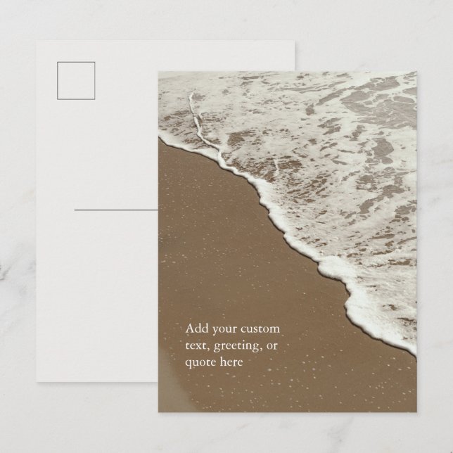 Custom Quote / Personalized beach sand Postcard (Front/Back)