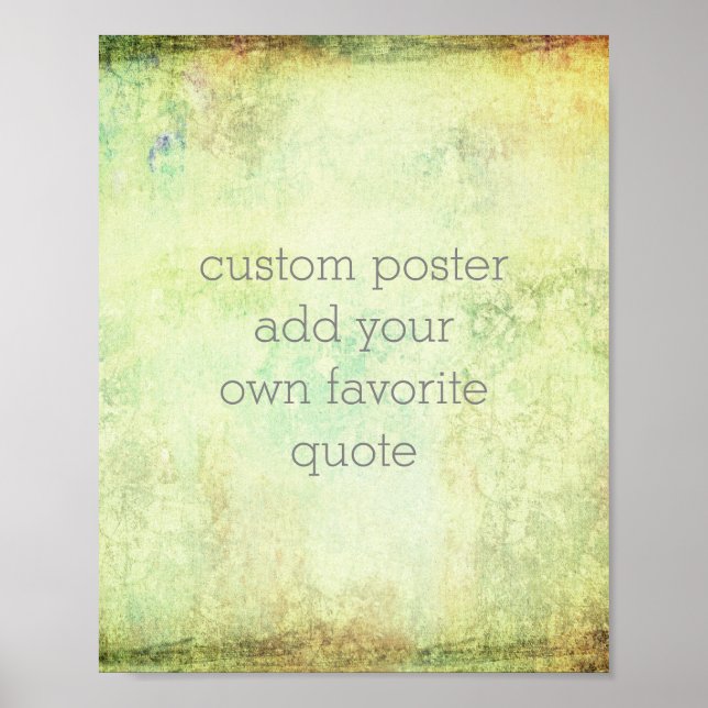 custom quote poster add your text to personalize (Front)