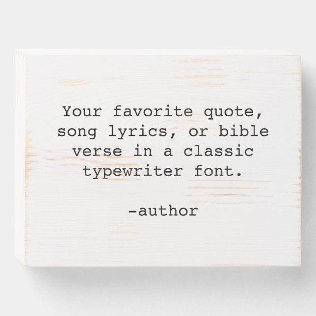 Custom Quote Print / Custom Quote Maker Wooden Box (Front Horizontal)