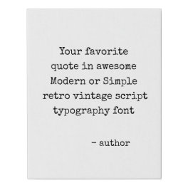 Custom quote print, Your Own personalized quote Faux Canvas Print