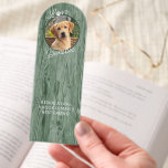 Custom Quote Rustic Forest Green Colored Woodgrain Bookmarks<br><div class="desc">This charming retro-style bookmark is a must-have for book lovers and pet enthusiasts alike! With its modern forest green faux wood grain finish, it brings a cozy, weathered vibe to your reading experience. Adorned with a fun, pet-themed quote, this bookmark is perfect for adding a personal touch—feel free to customize...</div>