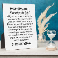 Custom Quote Saying Letter Personalized Keepsake