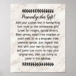 Custom Quote Saying Letter Personalized Keepsake Poster
