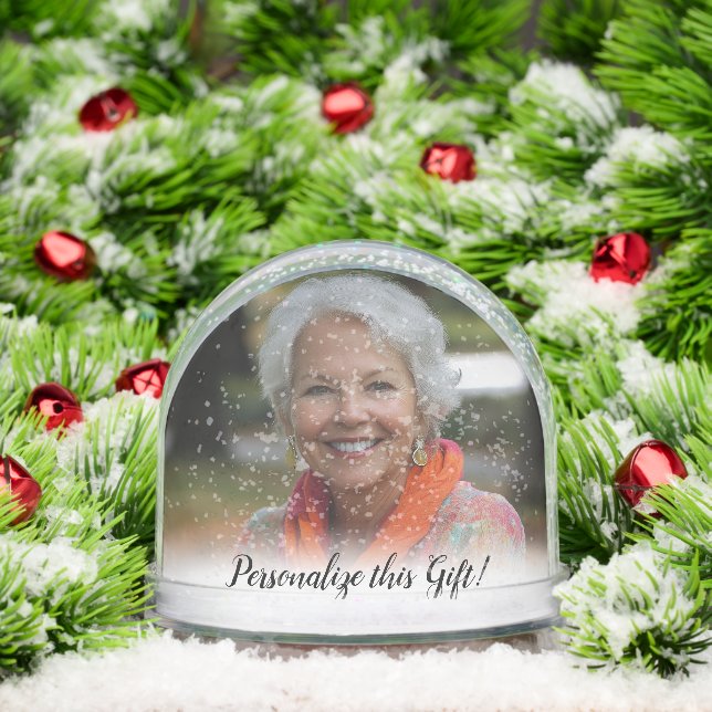 Custom Quote Saying Photo Personalized Keepsake Snow Globe (Christmas)