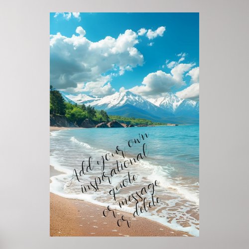  Custom Quote Surfer Gift Vacation Beach Coastal  Poster