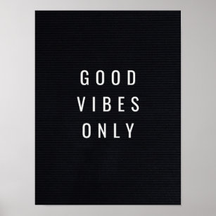 Positive Vibes Matte/Glossy PosterWellcoda
