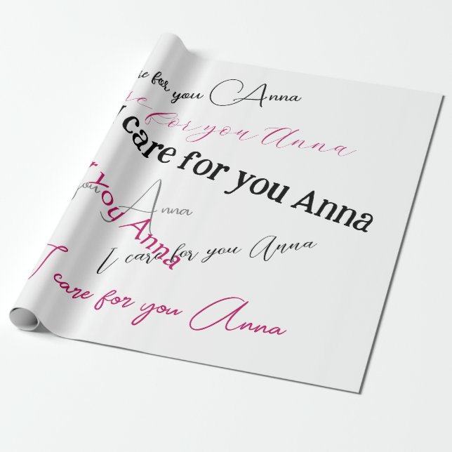 Custom quote Typography gift Wrapping Paper (Unrolled)