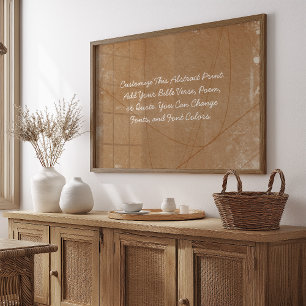 Custom Quote Upload Your Own Words Abstract Art Poster