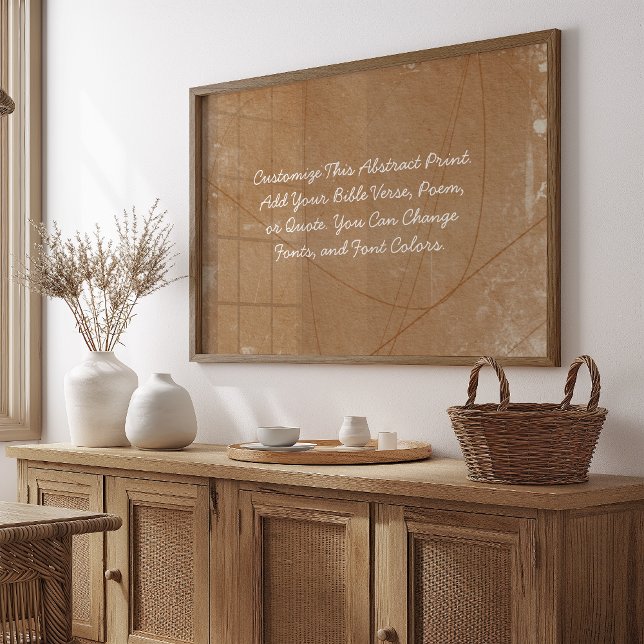 Custom Quote Upload Your Own Words Abstract Art Poster (Creator Uploaded)