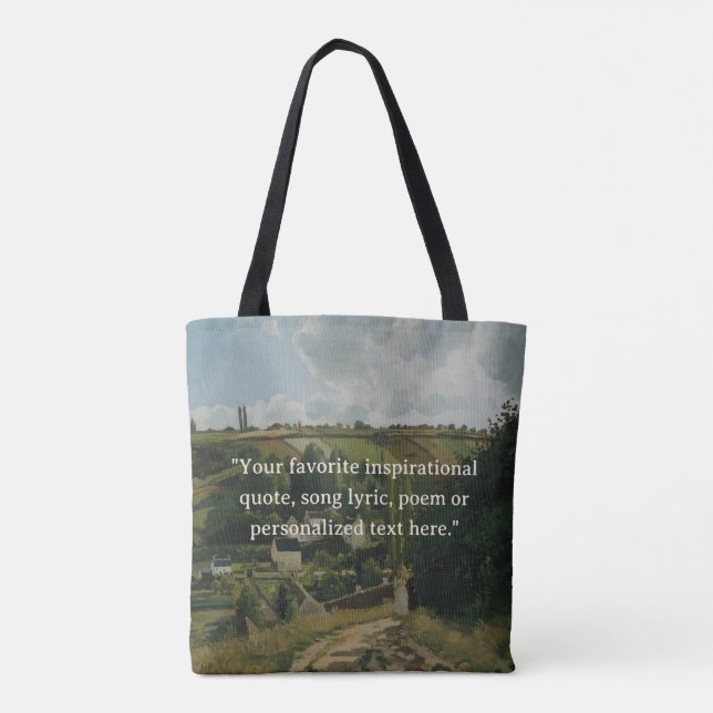Custom Quote Vintage Tote Bag (Back)