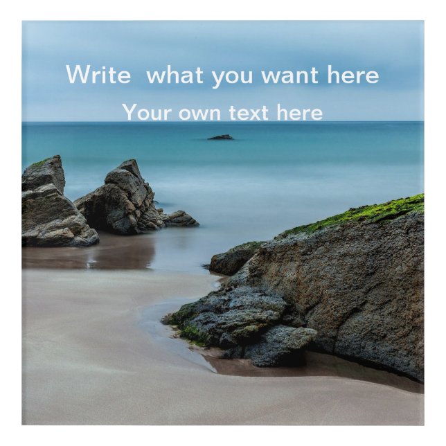 Custom Quote With More Text Space Acrylic Print (Front)