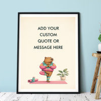 Custom Quote Yoga Capybara Wellness Funny Animal 