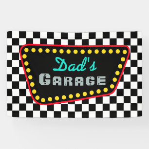 Custom Racing Flag Garage Sign Banner Gift